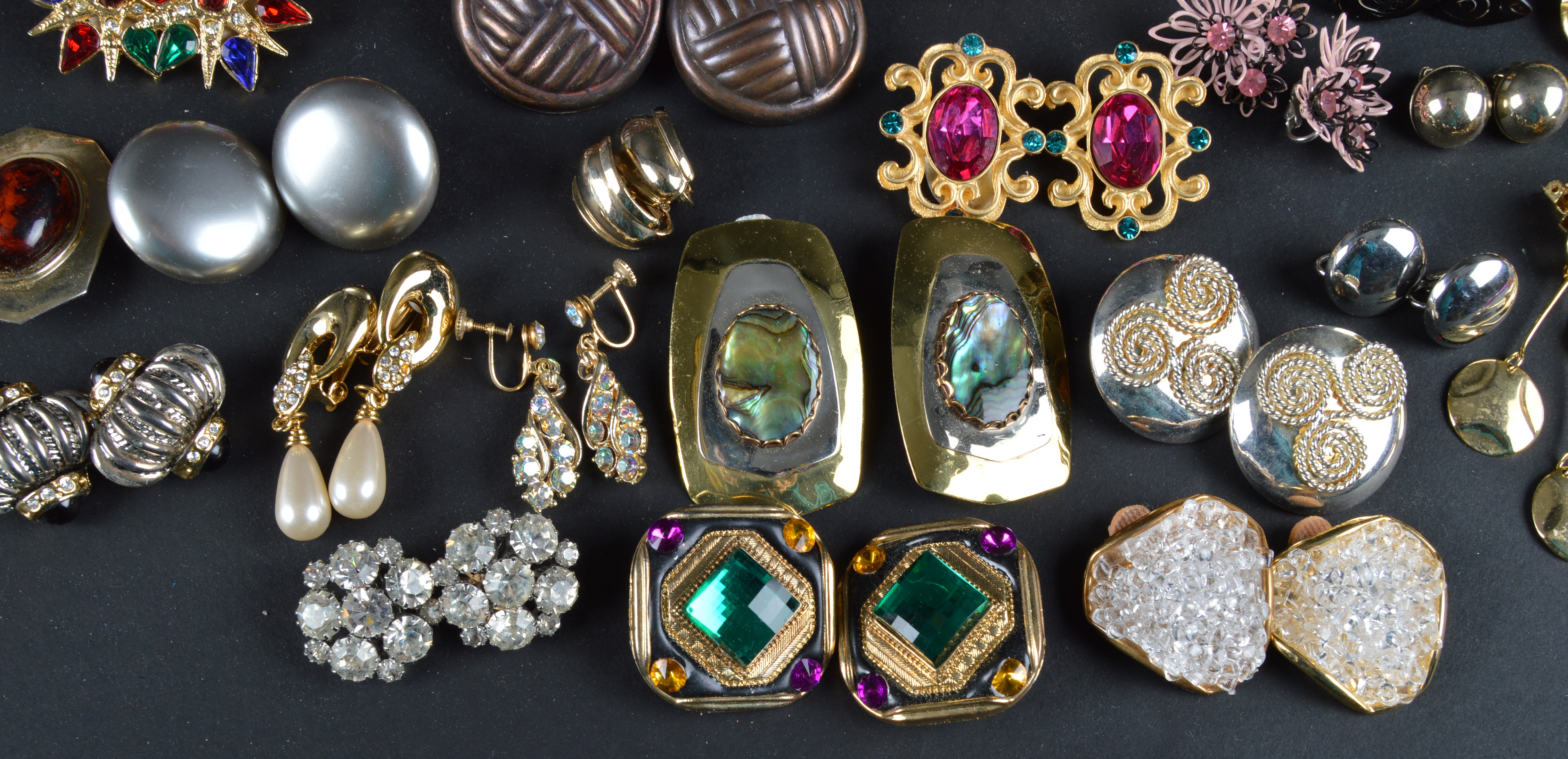 Collection of Vintage Clip On and Screw Back Earrings