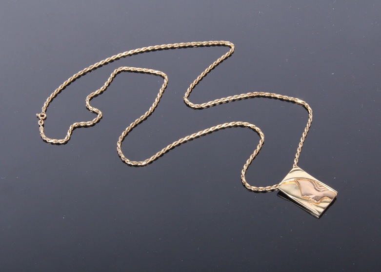 14K Yellow and Rose Gold Necklace
