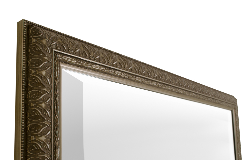 Silver Tone Foliate Wall Mirror