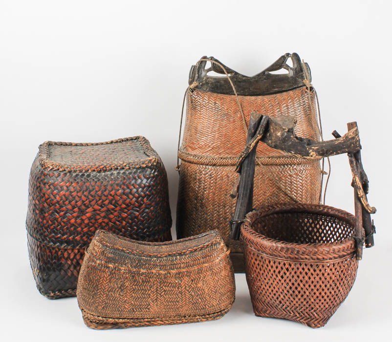 Vintage Baskets and Woven Decor