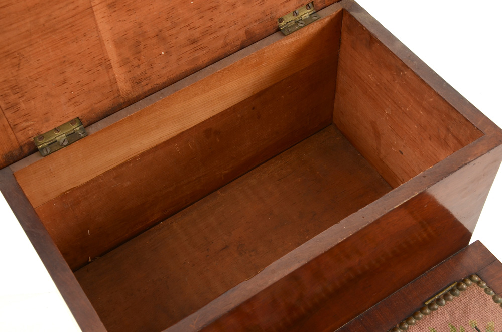 Victorian Wooden Bed Steps with Hidden Commode
