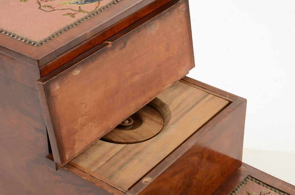 Victorian Wooden Bed Steps with Hidden Commode