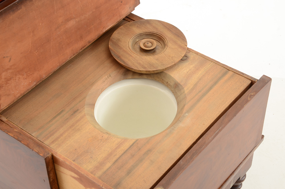 Victorian Wooden Bed Steps with Hidden Commode