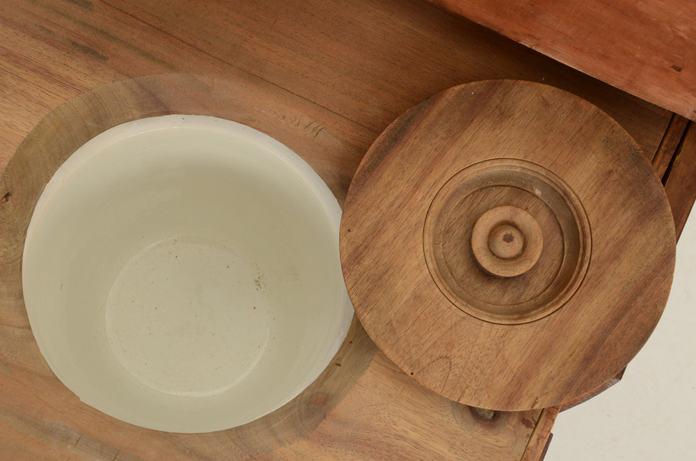 Victorian Wooden Bed Steps with Hidden Commode