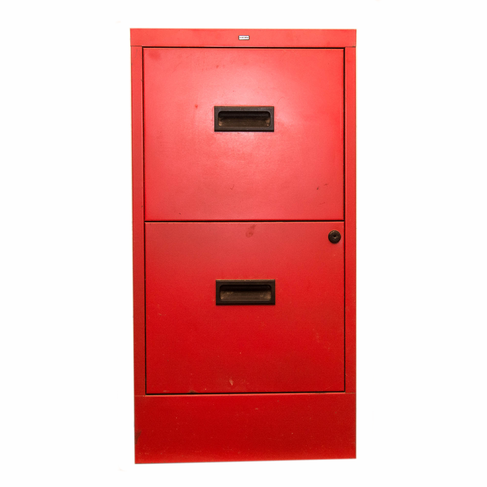 Black and Red Metal Filing Cabinet by HDN