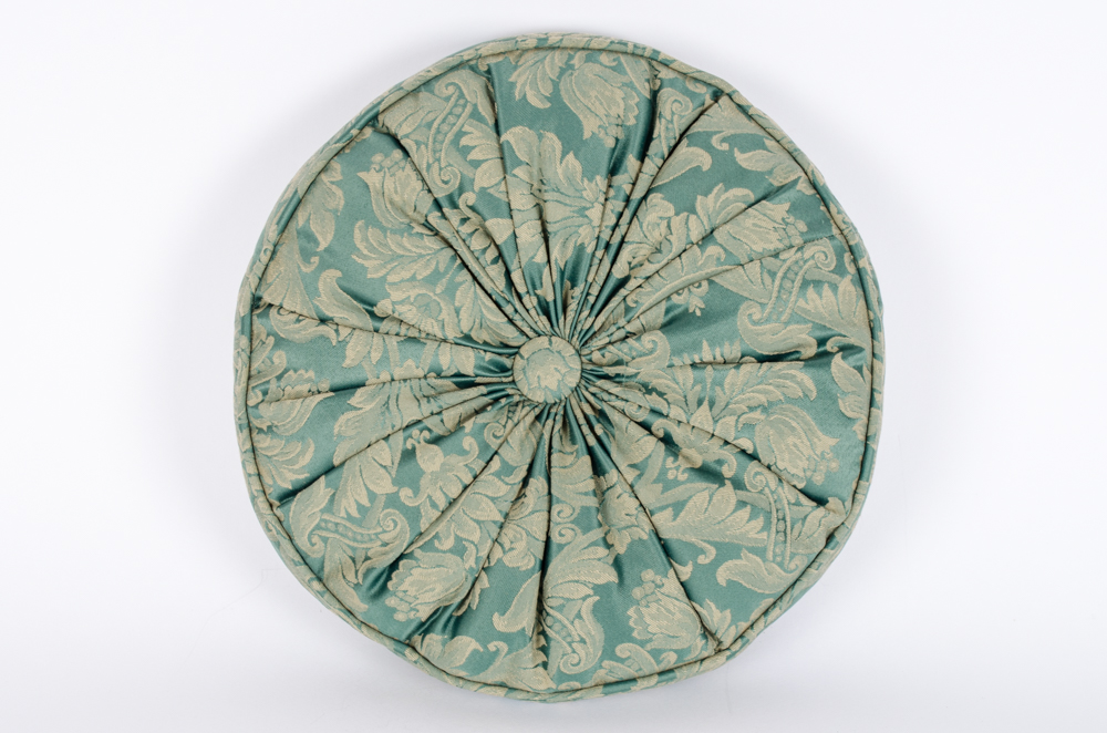 Group Of Green And Ivory Pillows