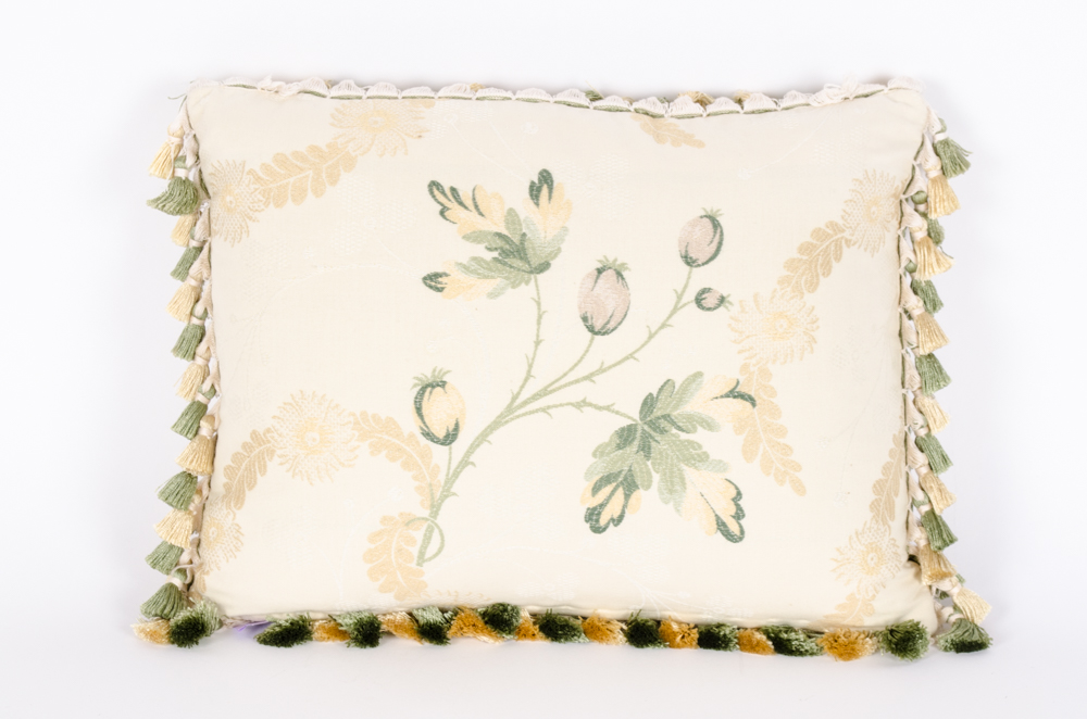 Group Of Green And Ivory Pillows