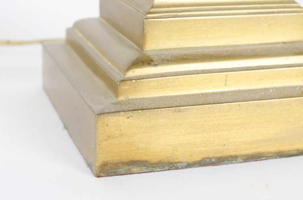 Vintage Brass And Crystal Lamp