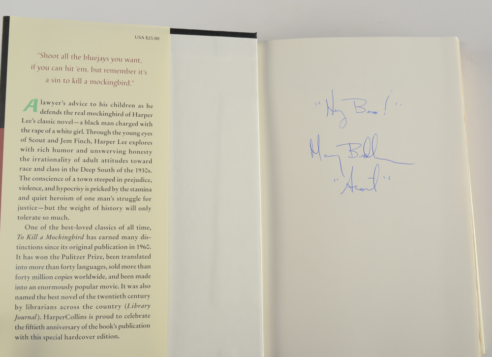 "To Kill A Mockingbird" 50th Anniversary Edition Signed by Mary Badham