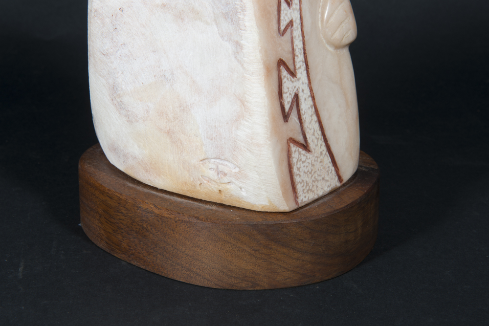 Sioux "Prayerful Woman" Alabaster Sculpture