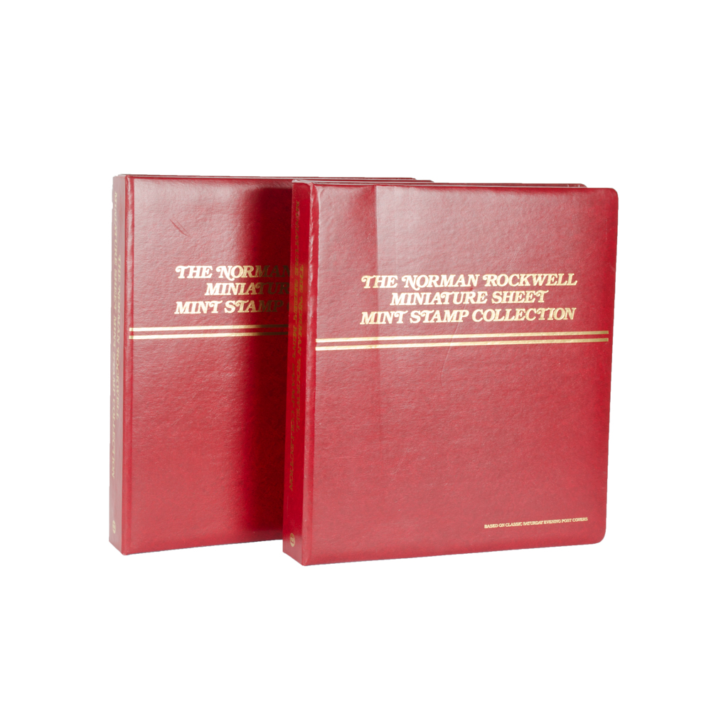 Norman Rockwell Miniature Sheet Mint Stamp Collection