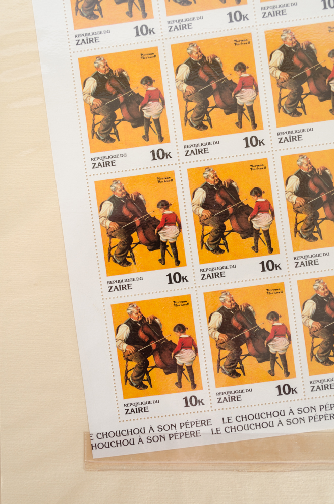 Norman Rockwell Miniature Sheet Mint Stamp Collection