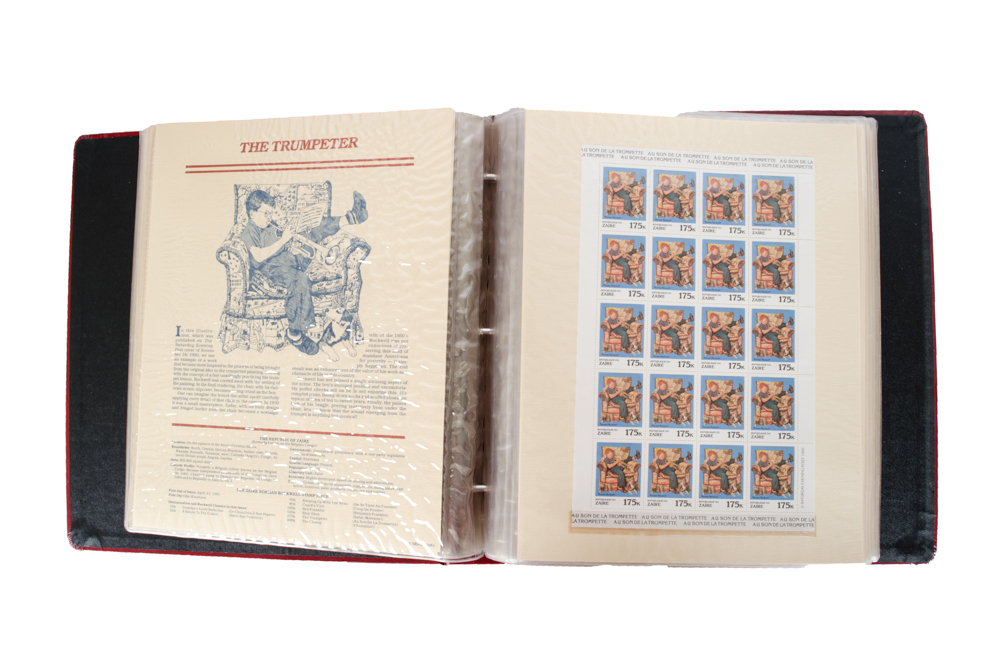 Norman Rockwell Miniature Sheet Mint Stamp Collection