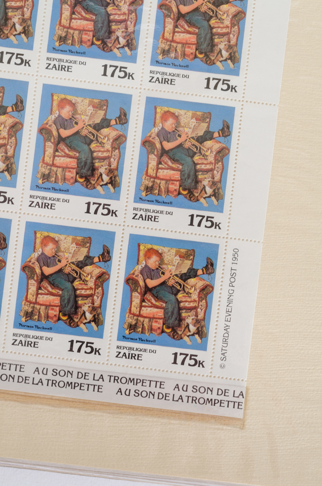 Norman Rockwell Miniature Sheet Mint Stamp Collection