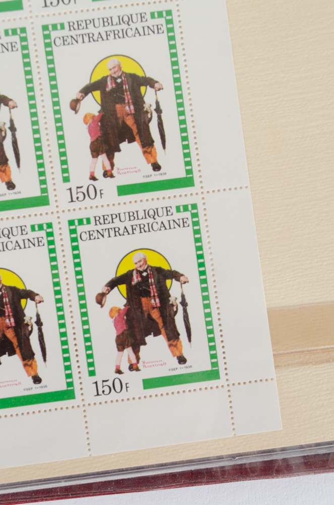 Norman Rockwell Miniature Sheet Mint Stamp Collection