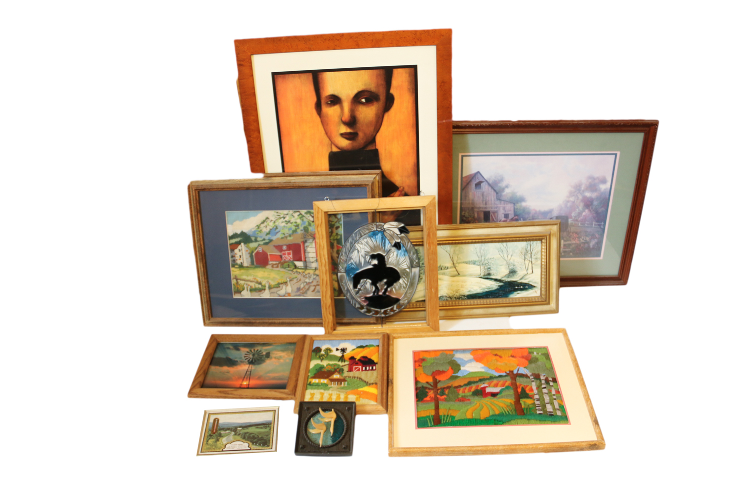 Variety of Framed Western Art