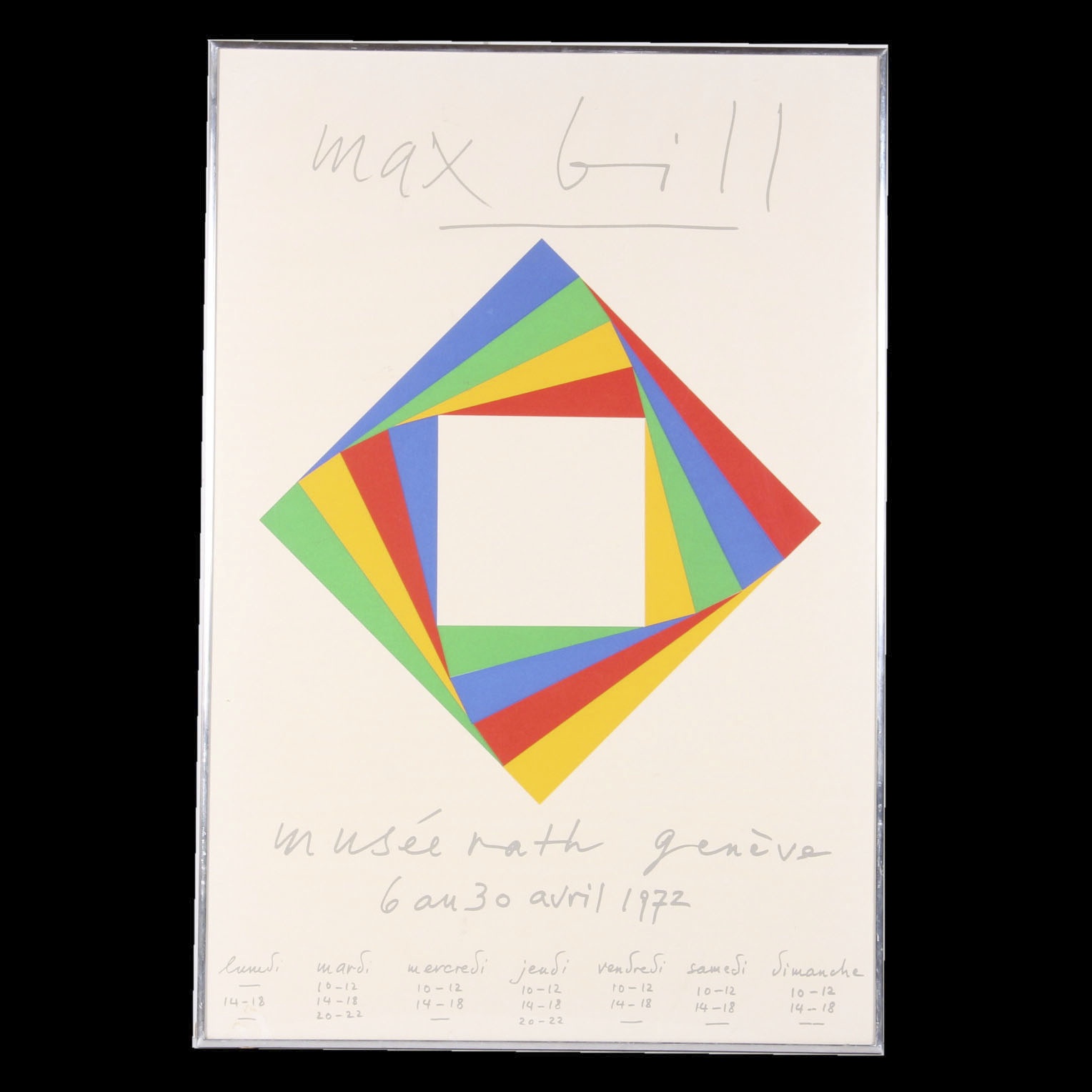 Max Bill Geneva Museum Exhibit Serigraph