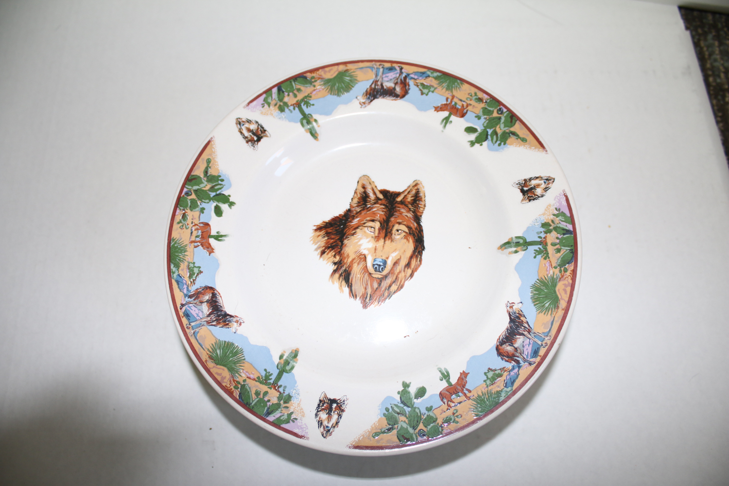 Tienshan Southwest Wolf Themed Plates