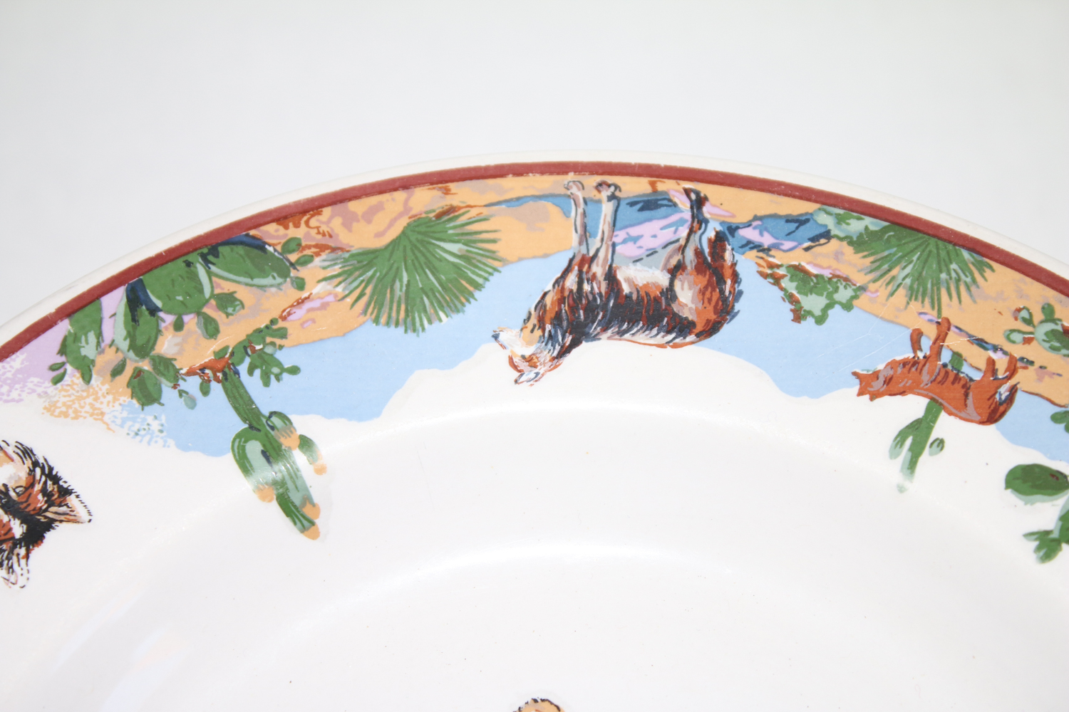 Tienshan Southwest Wolf Themed Plates