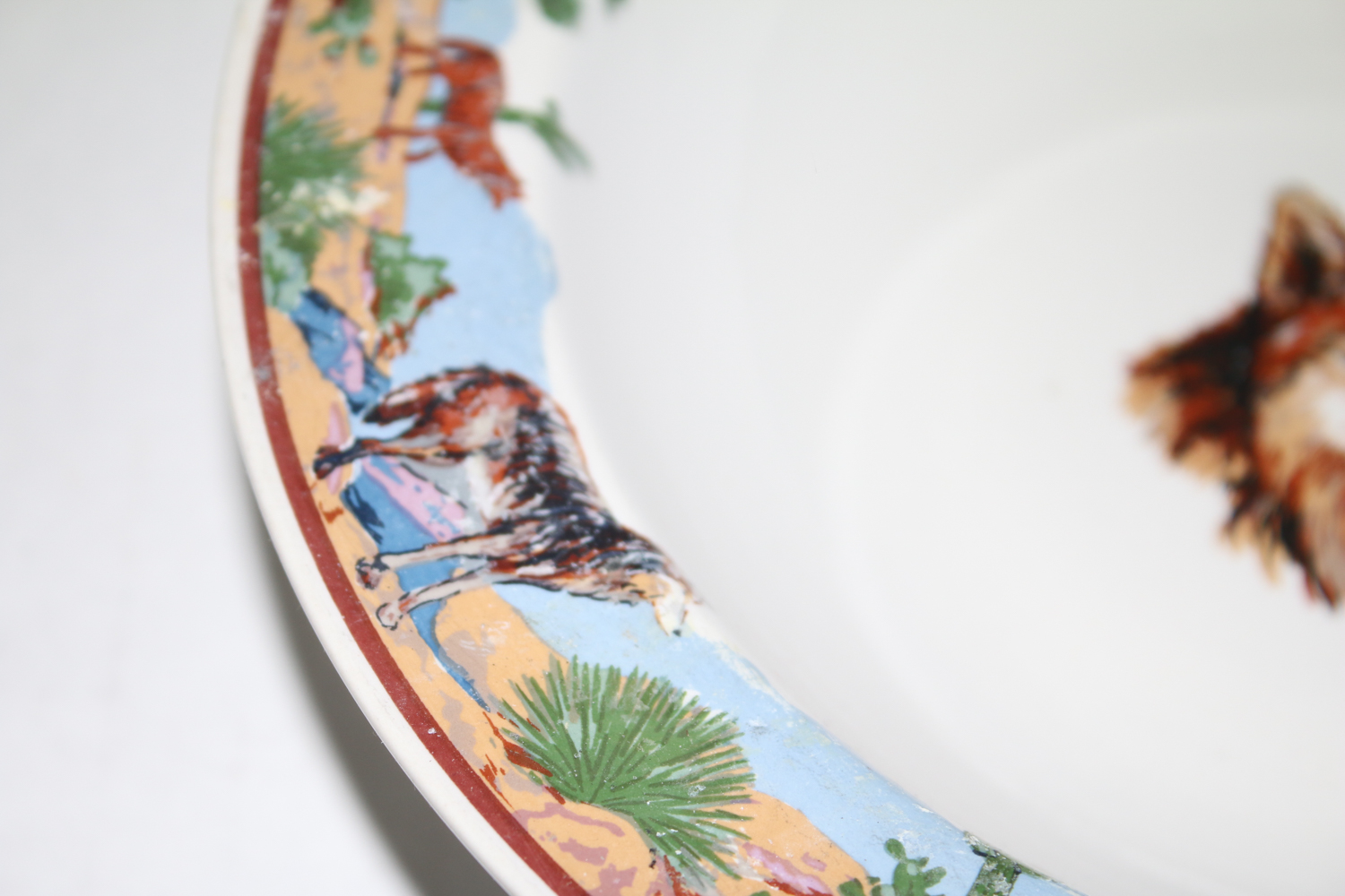 Tienshan Southwest Wolf Themed Plates