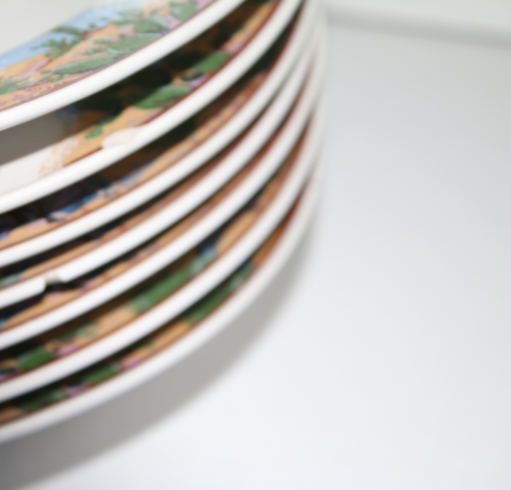 Tienshan Southwest Wolf Themed Plates