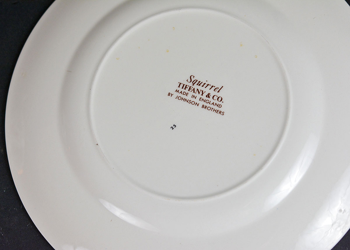 Tiffany & Co. "Squirrel" Children's Dish Set