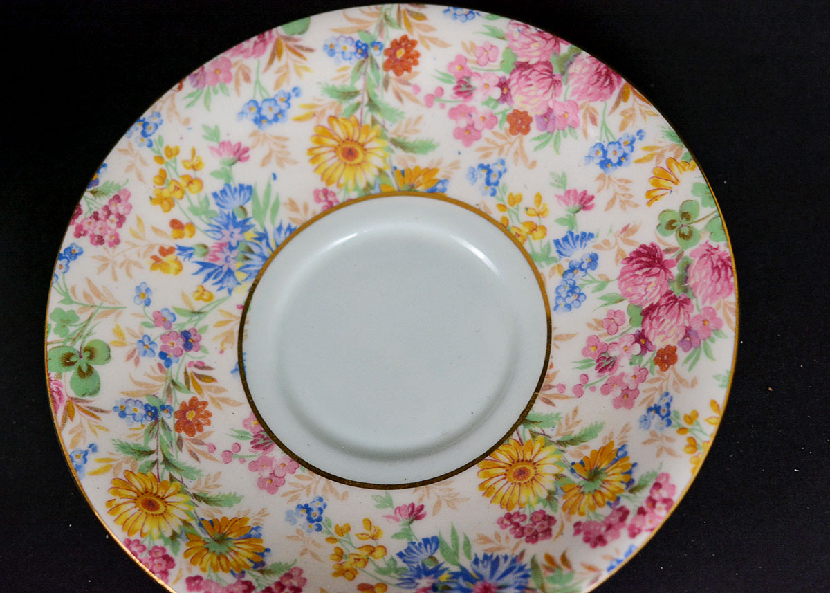 Eclectic Selection of Teacups and Saucers