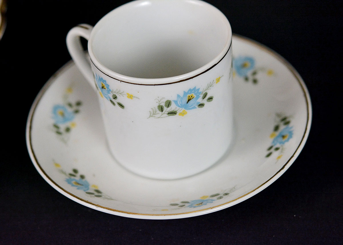 Eclectic Selection of Teacups and Saucers
