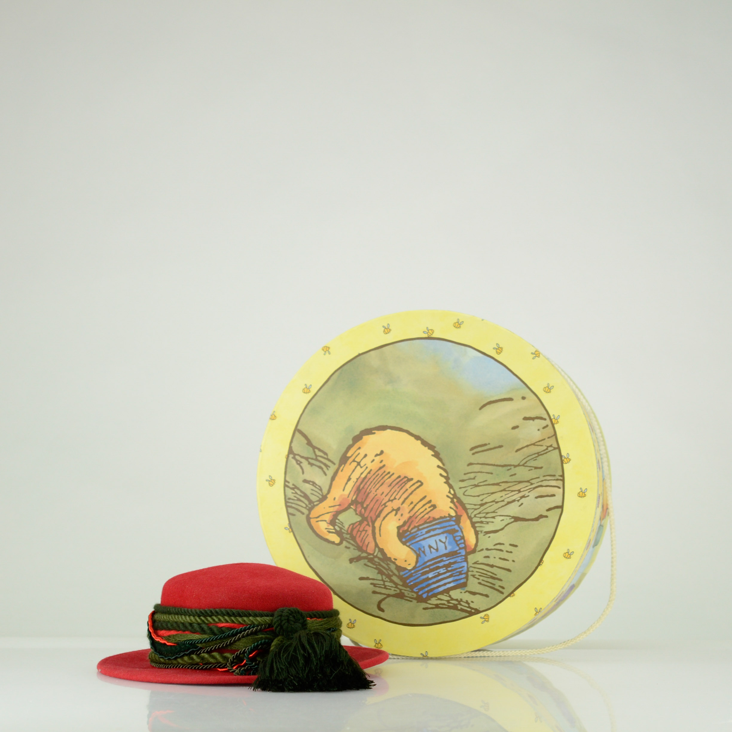 Red Muhlbauer Hat in Winnie the Pooh Hat Box