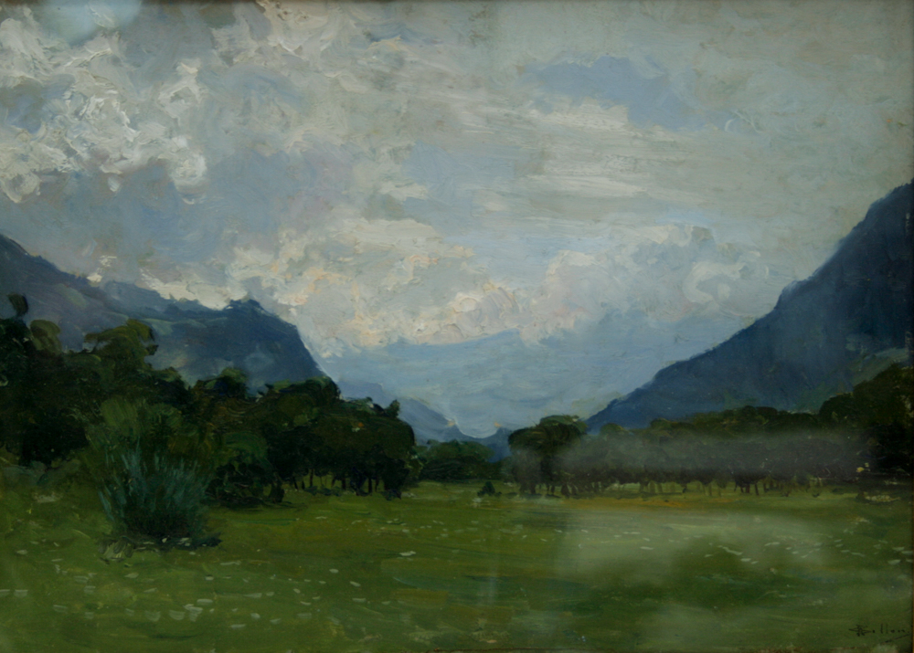 Georgio Belloni (1861-1944) Plein Air Mountain Landscape Painting