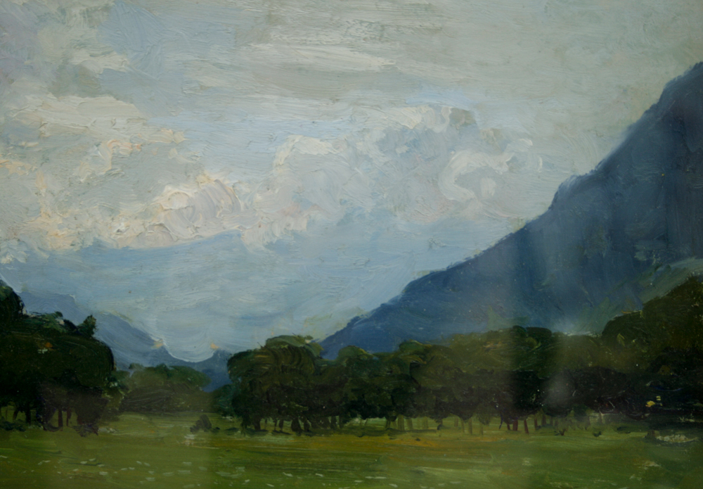 Georgio Belloni (1861-1944) Plein Air Mountain Landscape Painting