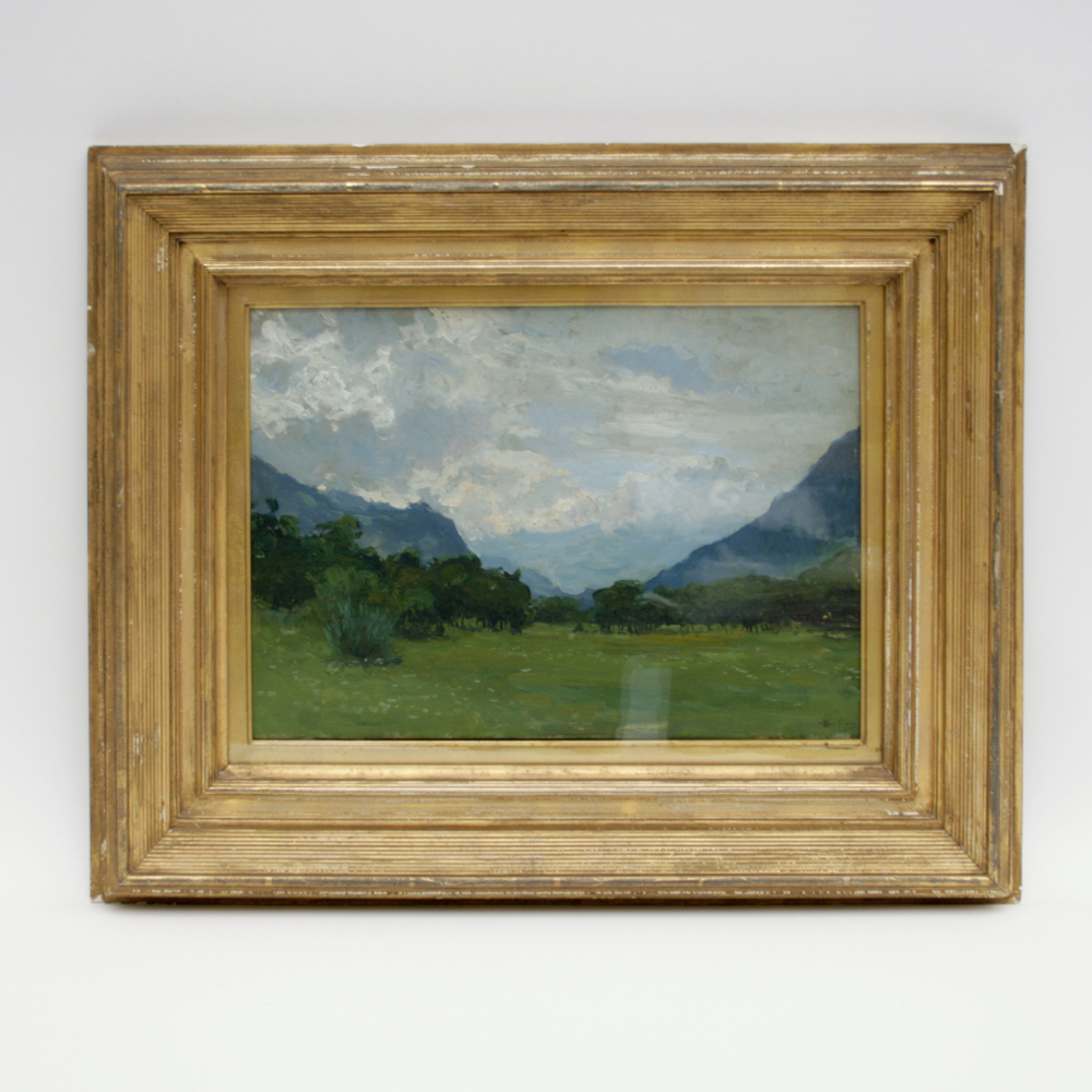 Georgio Belloni (1861-1944) Plein Air Mountain Landscape Painting