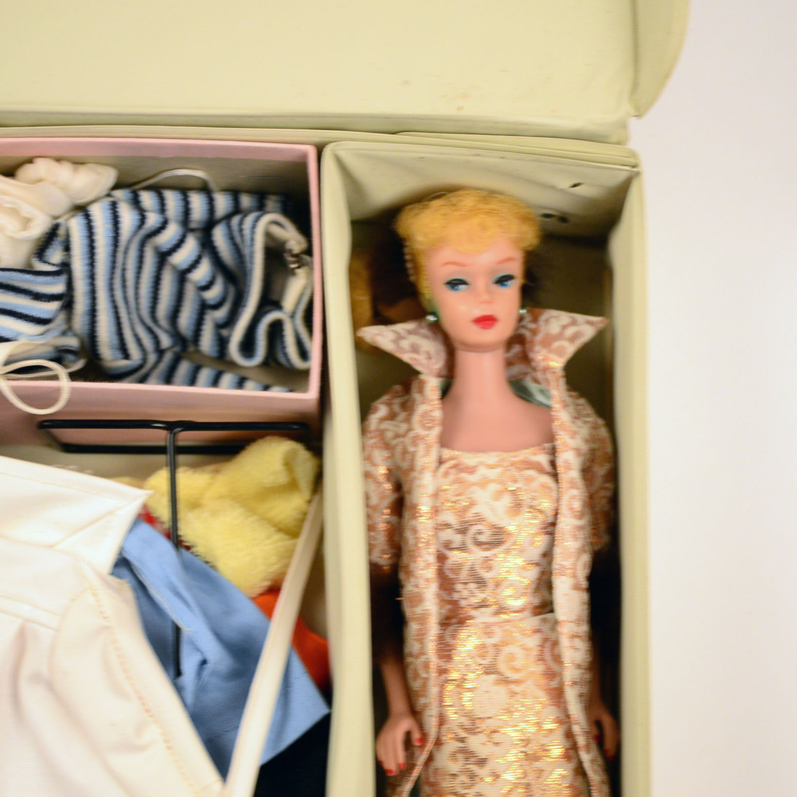 Barbie, Ken, and Skipper Dolls with Cases