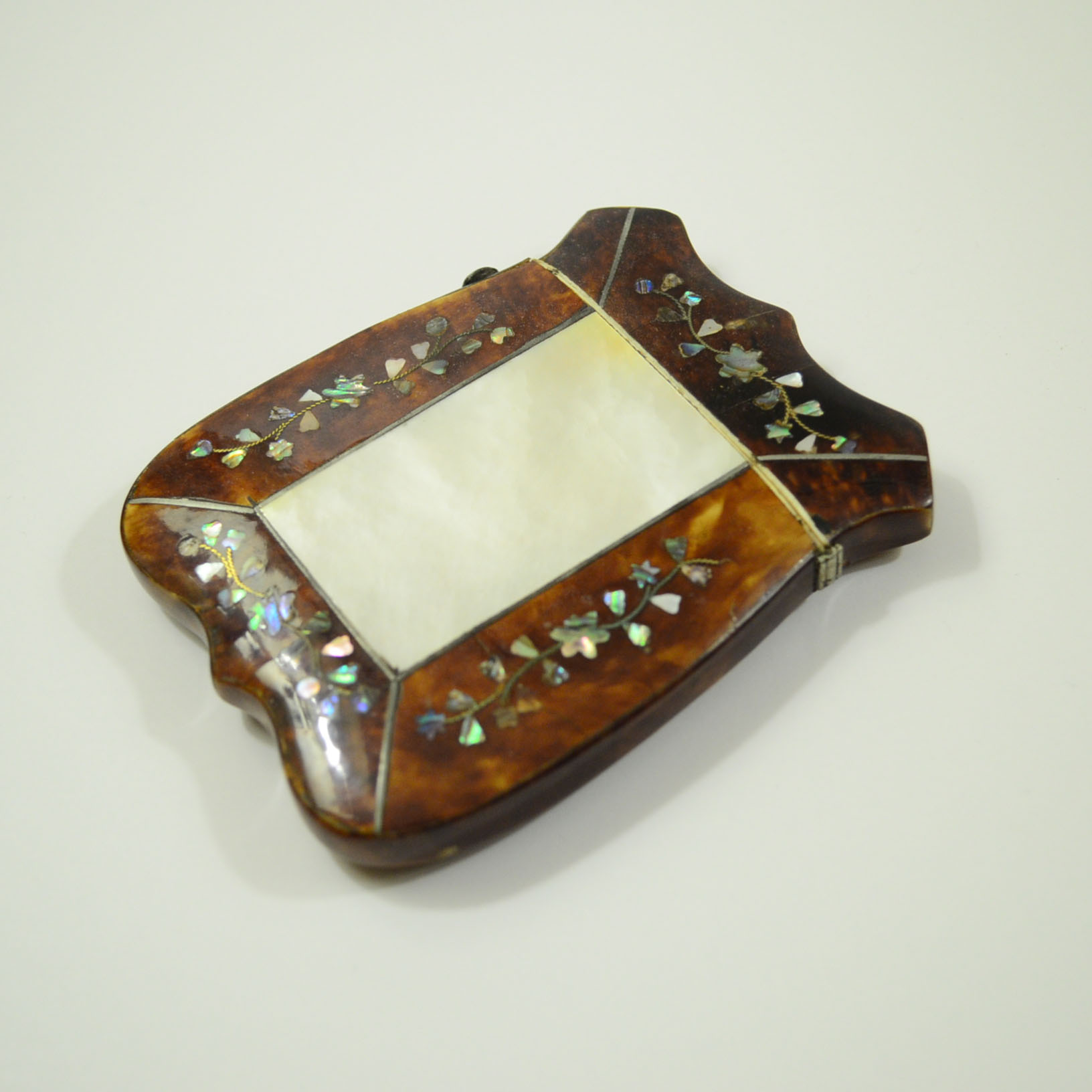 Shield Shaped Antique Tortoise Shell Card Case