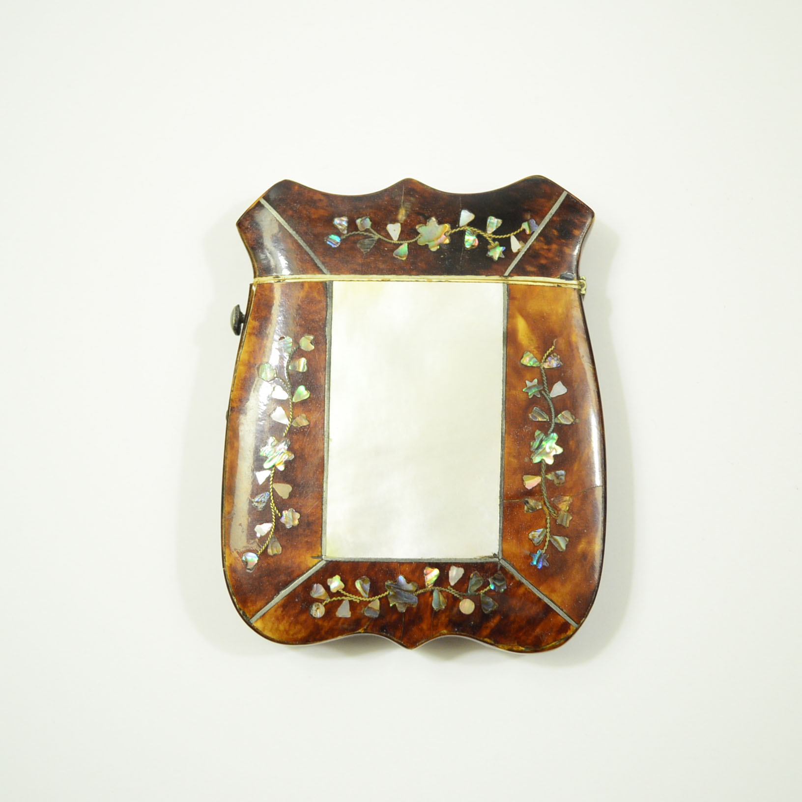 Shield Shaped Antique Tortoise Shell Card Case