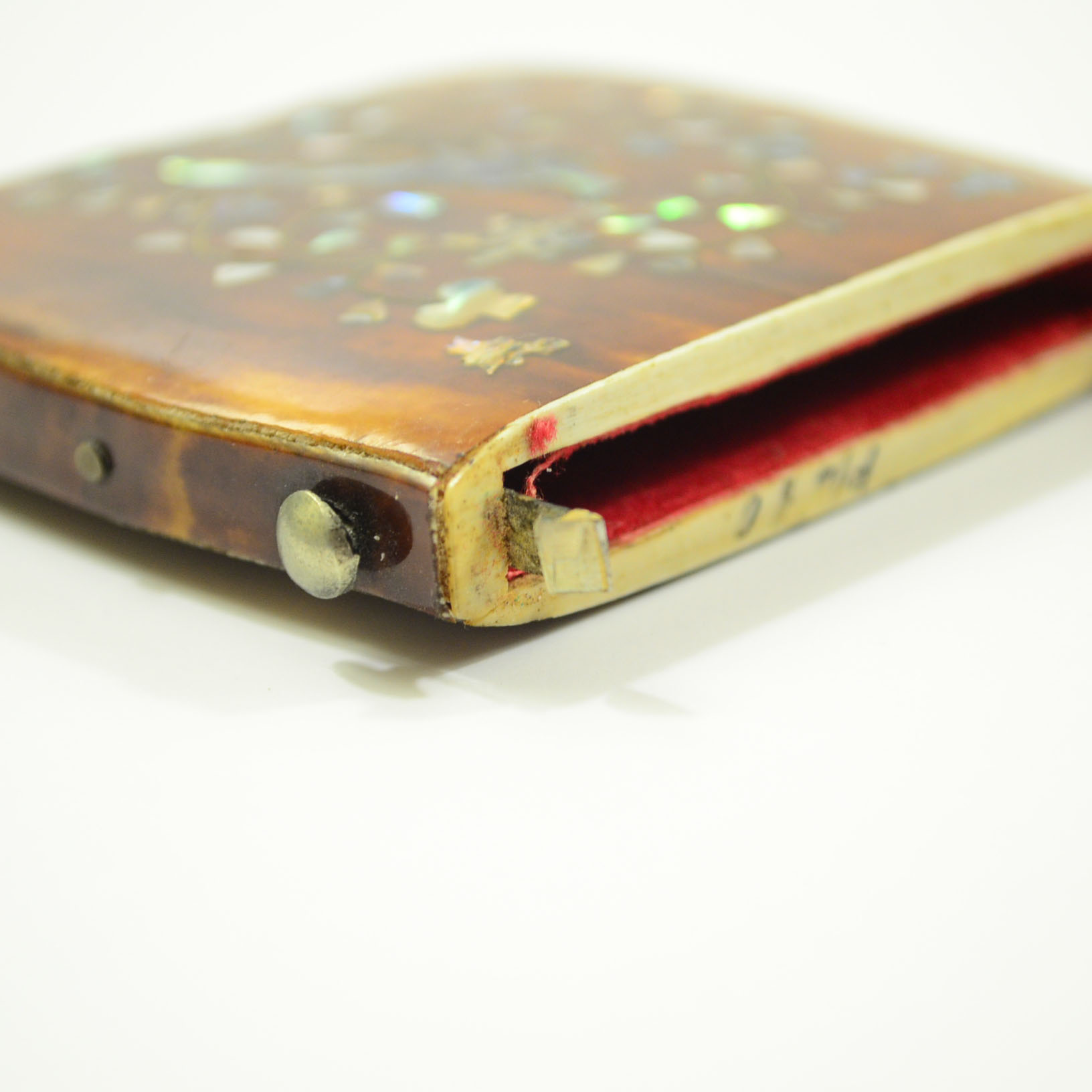 Shield Shaped Antique Tortoise Shell Card Case