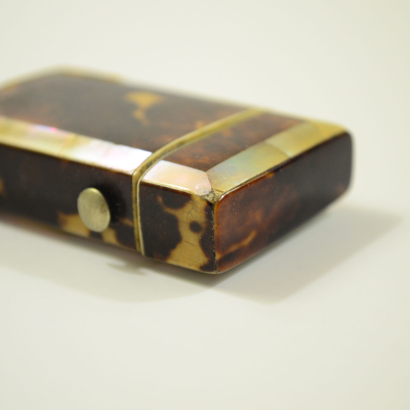 Tortoise Shell, Mother of Pearl and Ivory Matchbox