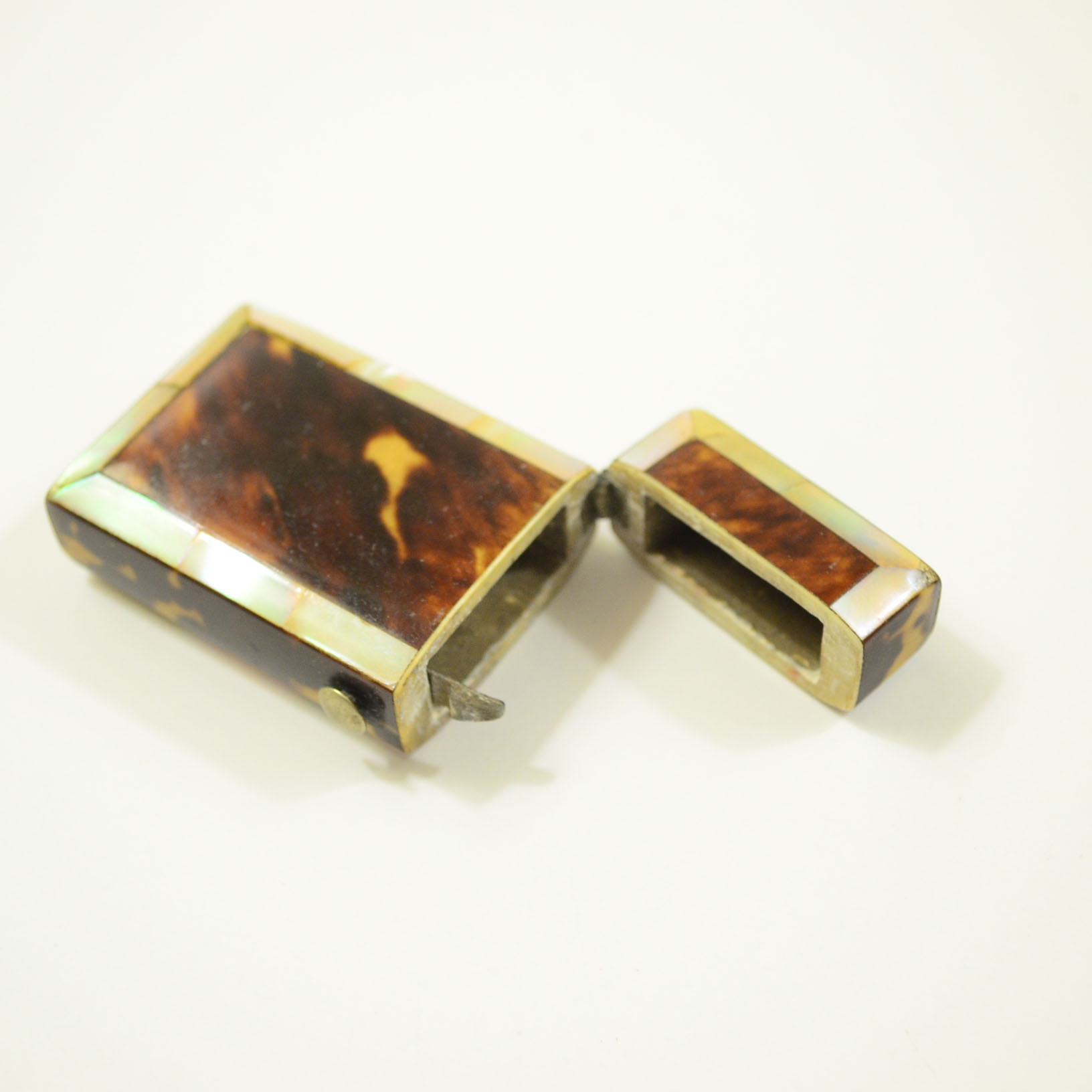 Tortoise Shell, Mother of Pearl and Ivory Matchbox