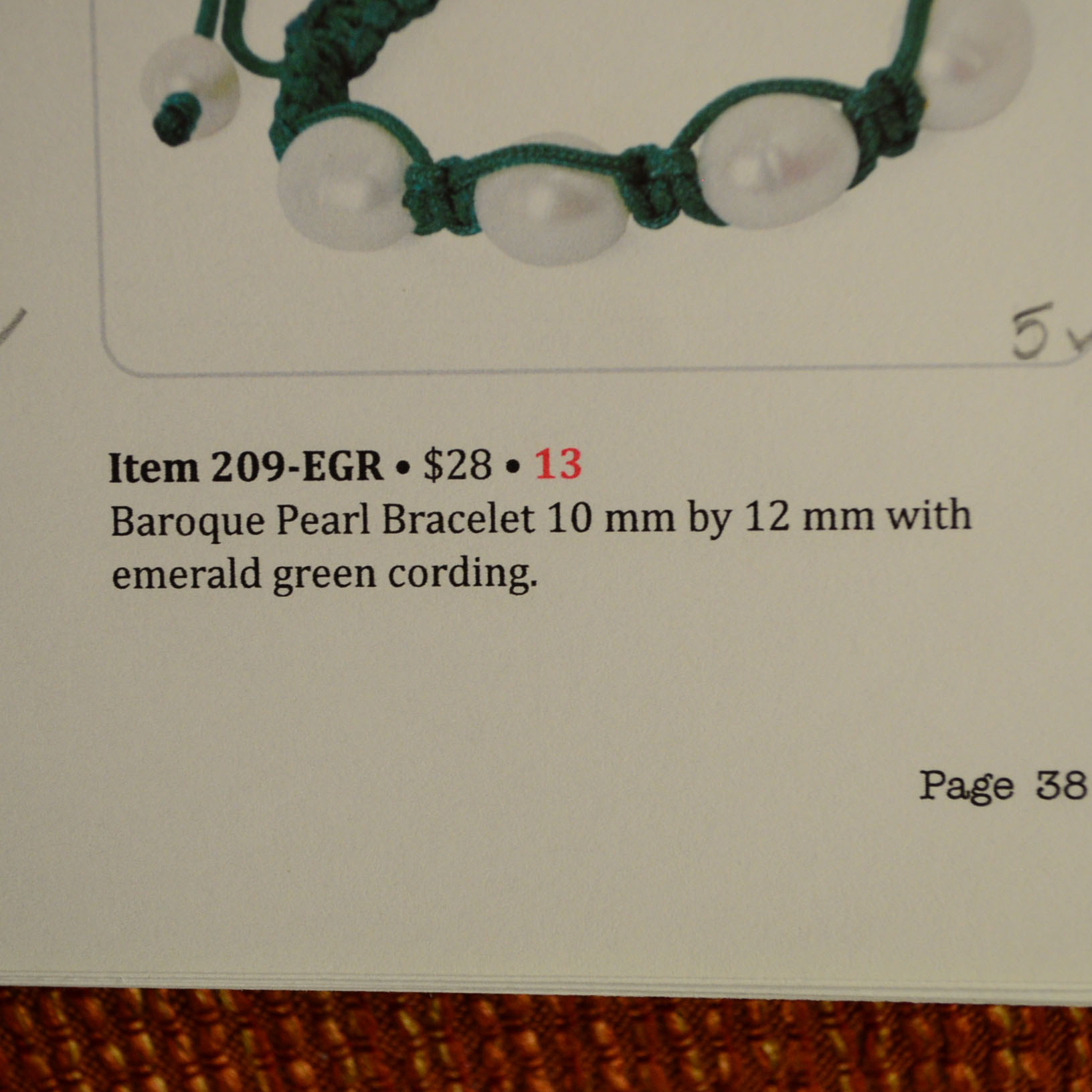 Trio of Paracord Bracelets with Baroque Pearls