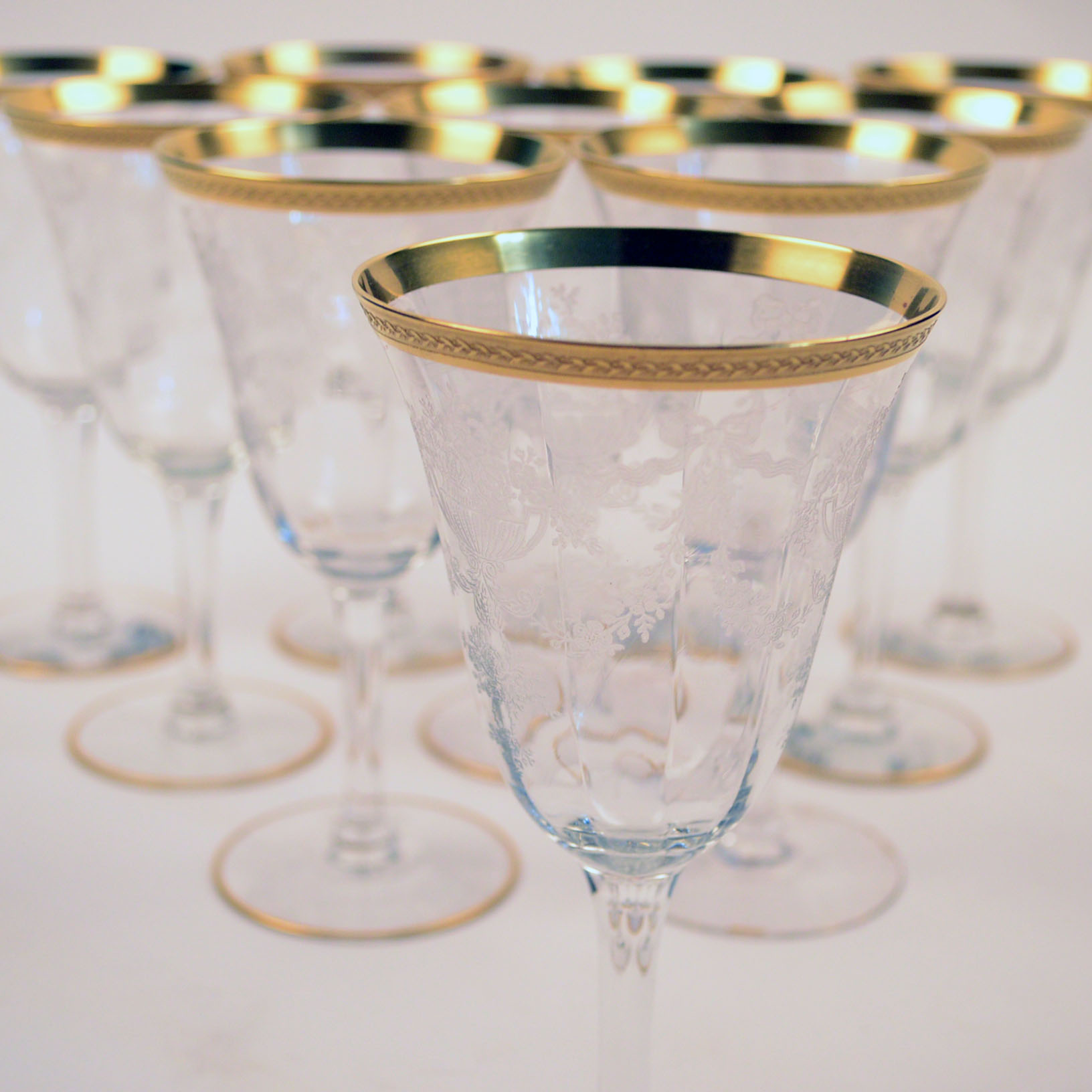 Set of Ten Wine Glasses