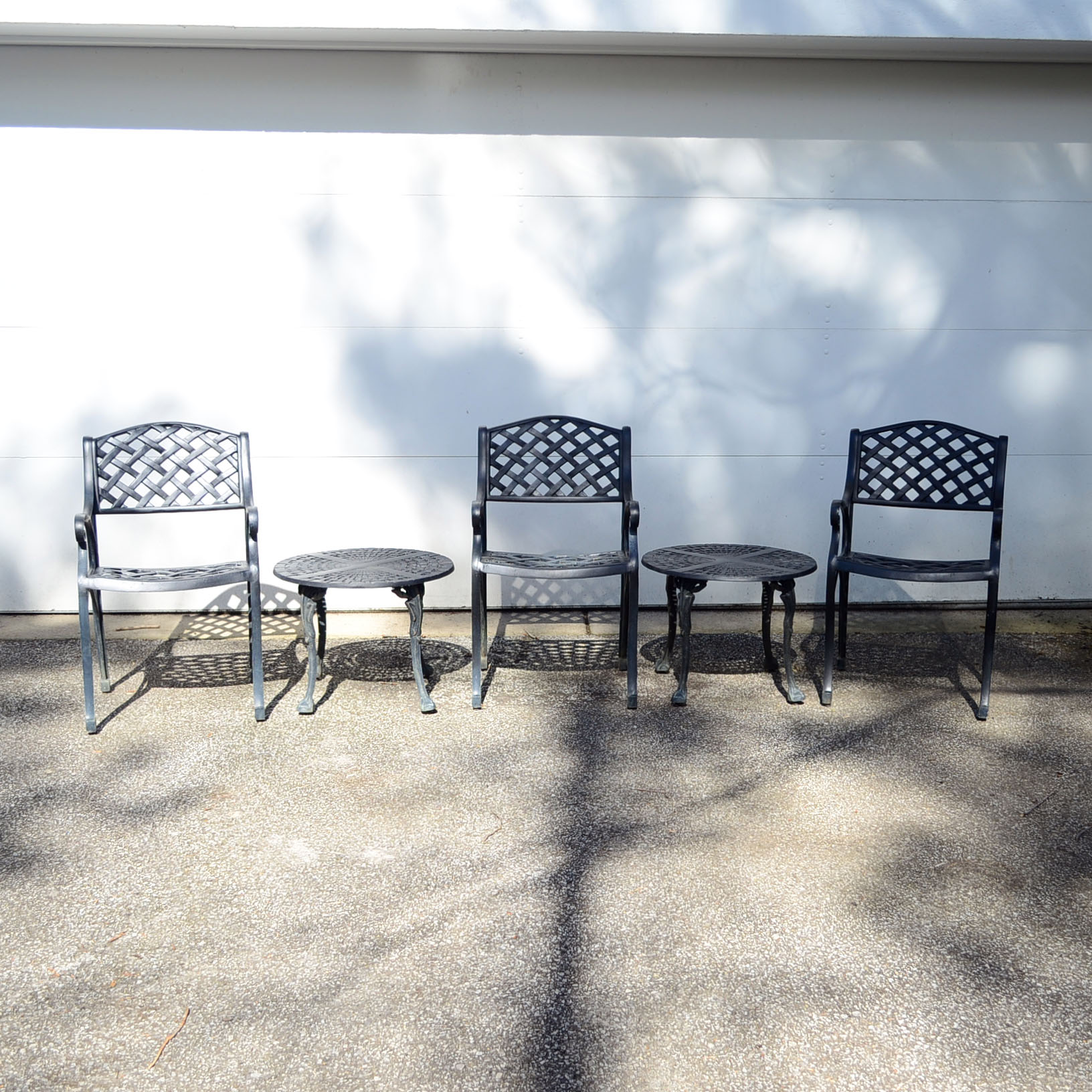Black Metal Patio Chairs and Tables
