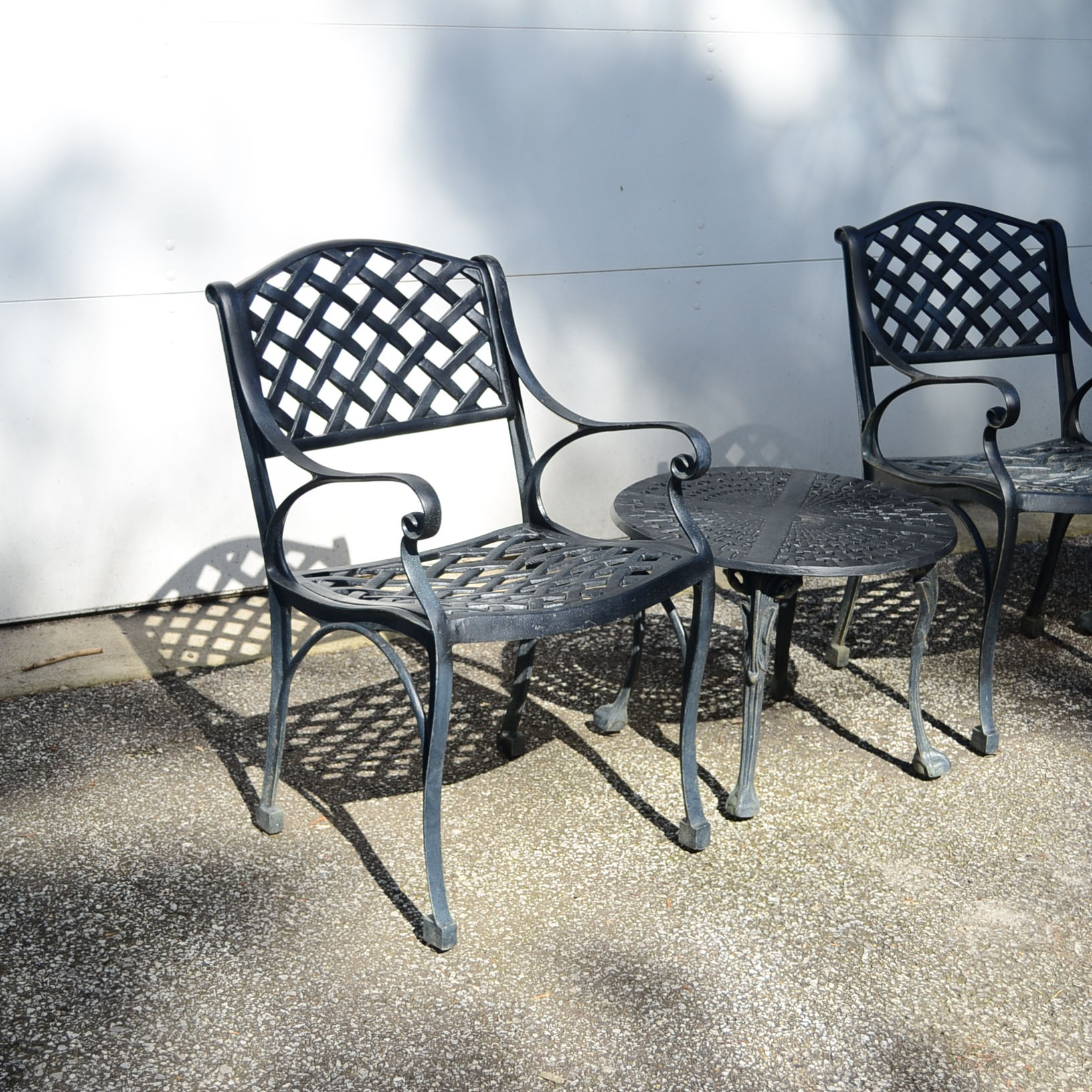 Black Metal Patio Chairs and Tables
