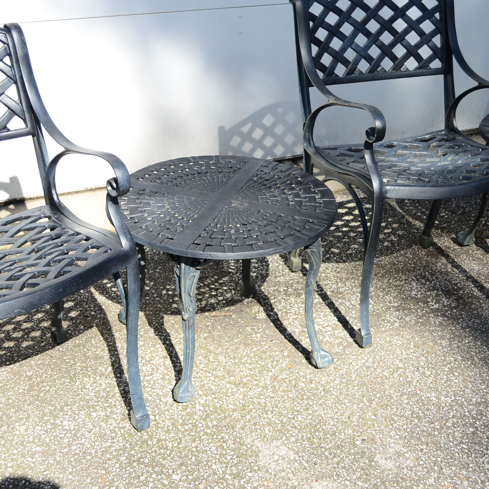 Black Metal Patio Chairs and Tables