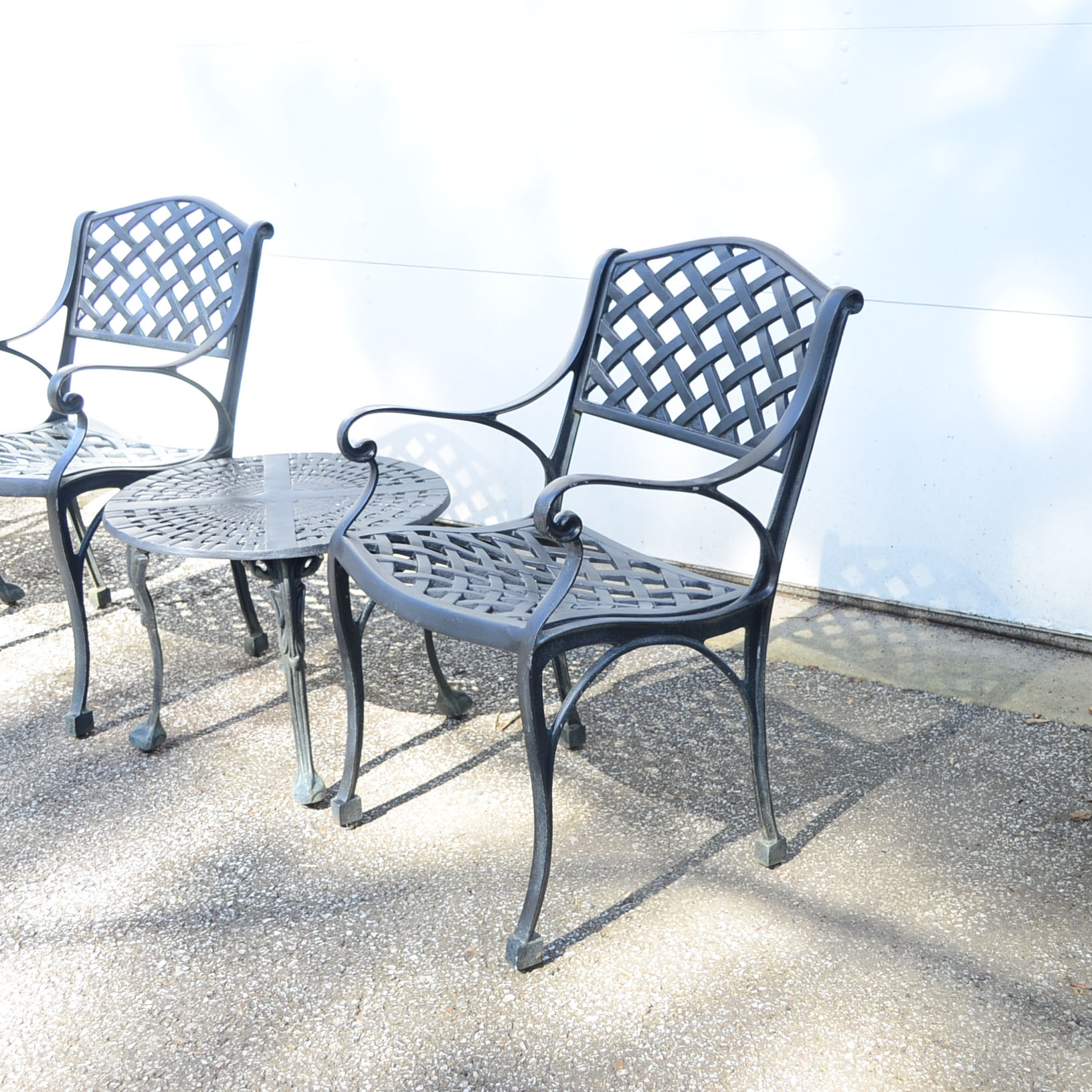 Black Metal Patio Chairs and Tables