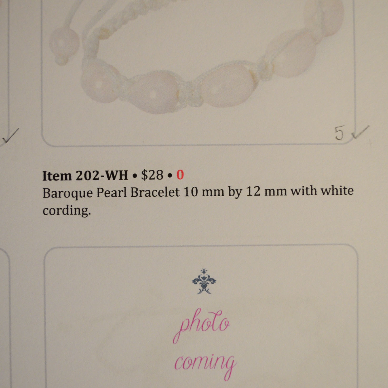 White Pearl and Cord Bracelets
