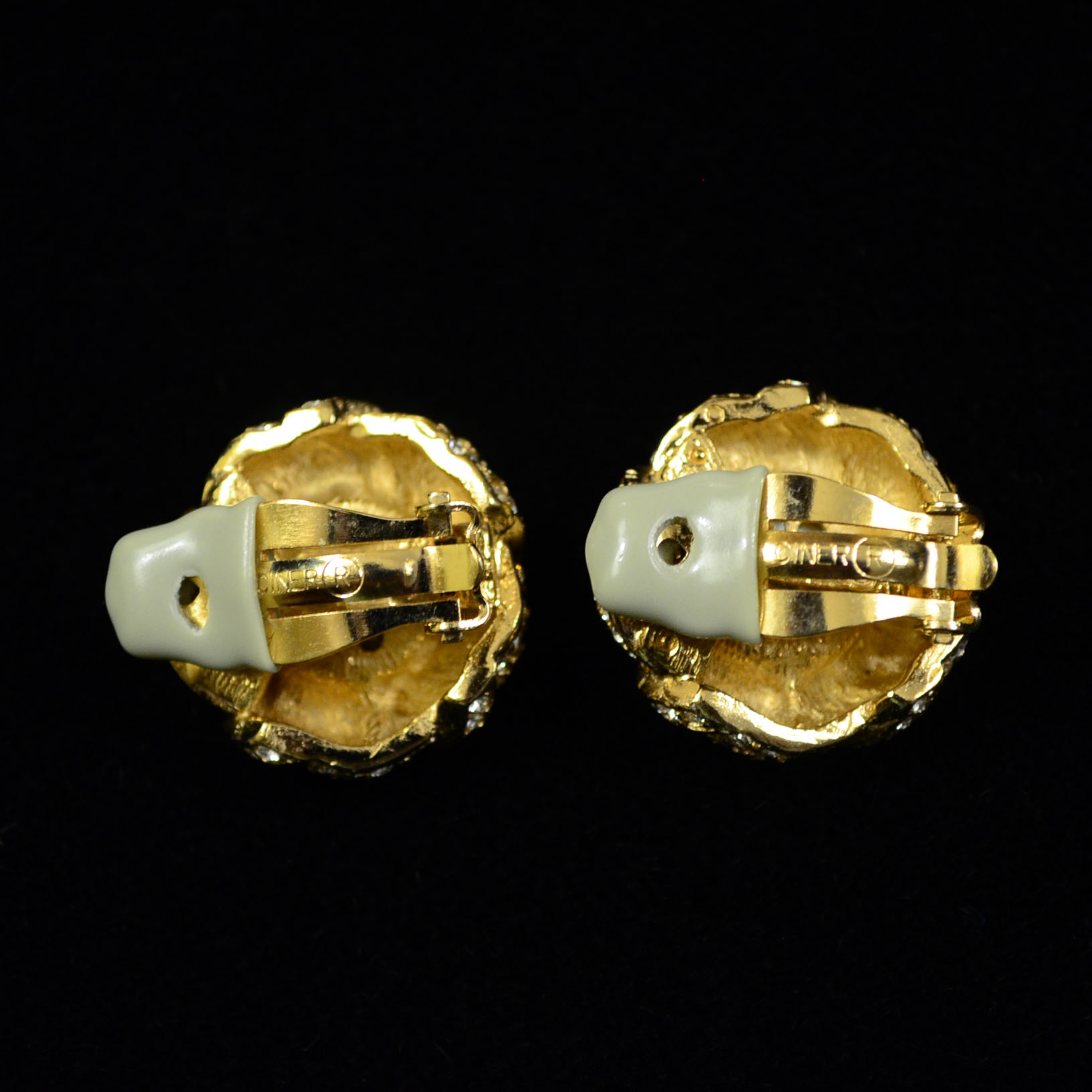 Two Pairs of Vintage Diner and Panetta Faux Pearl Unpierced Earrings