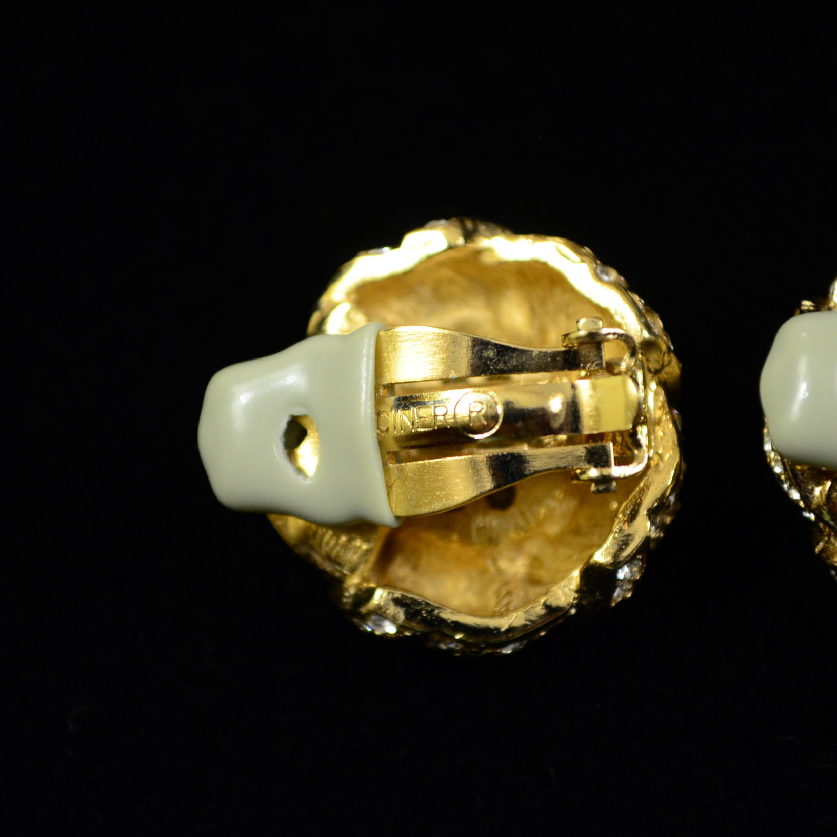 Two Pairs of Vintage Diner and Panetta Faux Pearl Unpierced Earrings