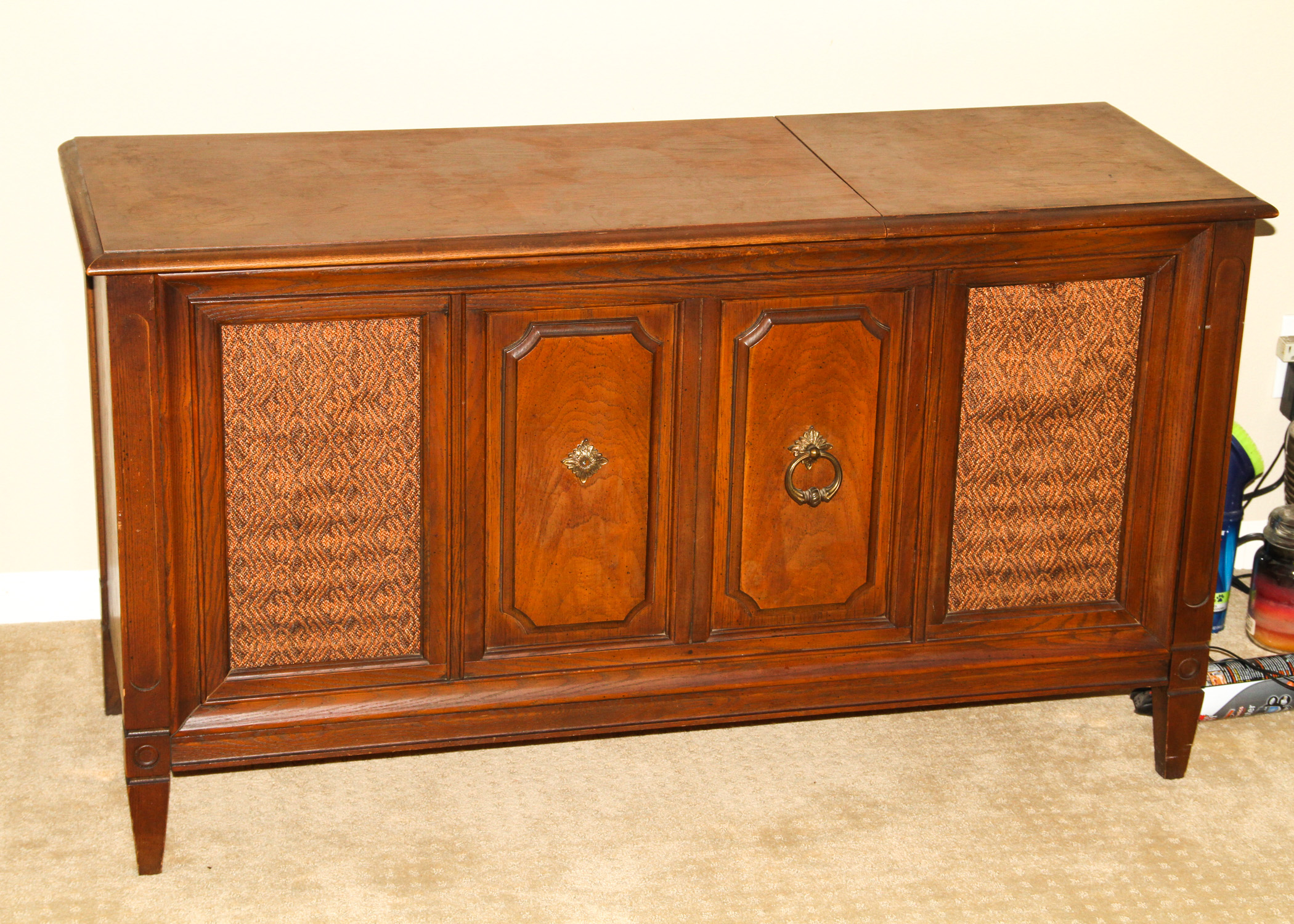 Vintage General Electric Record Console Table