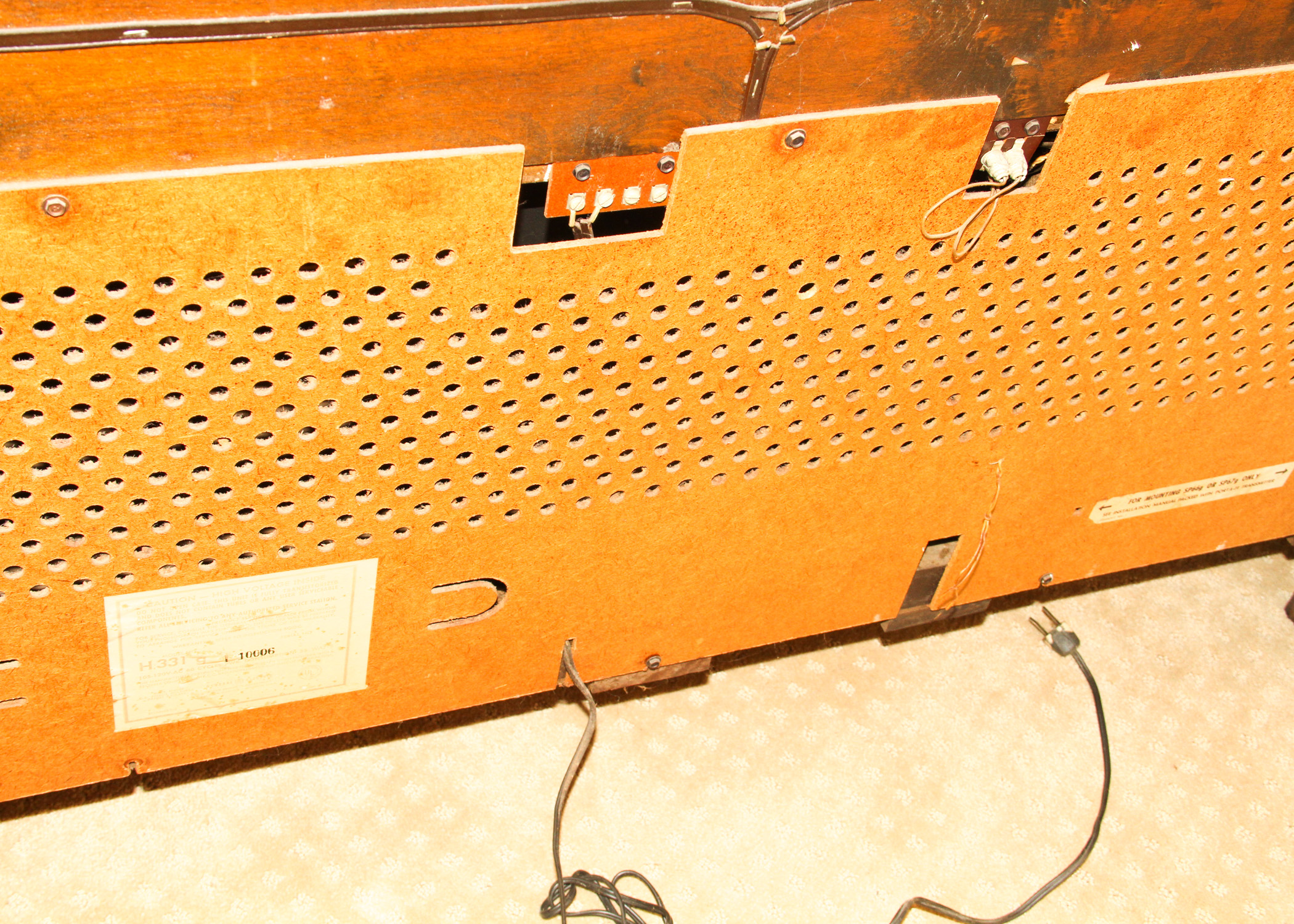 Vintage General Electric Record Console Table