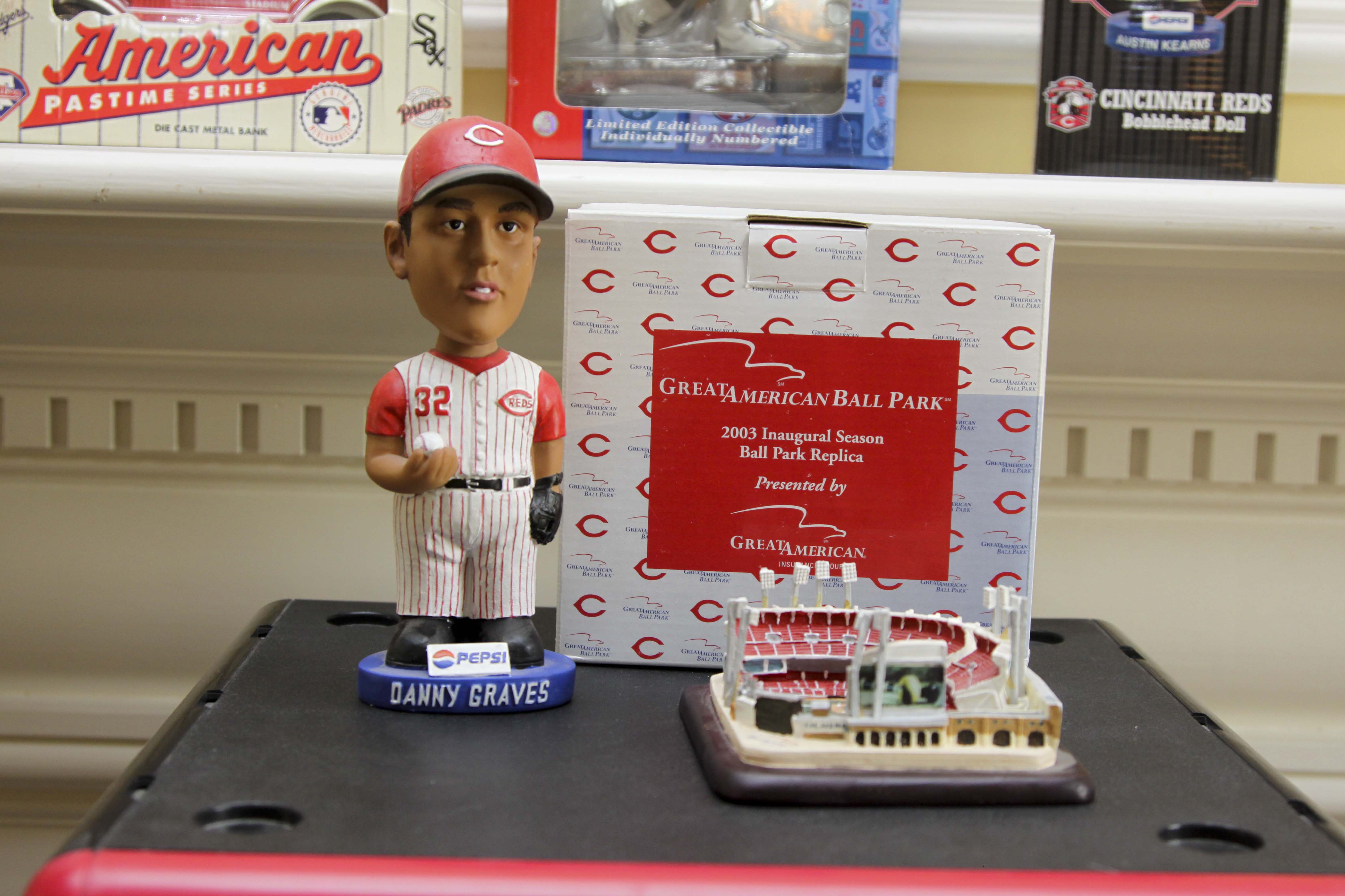 Child's Plastic Cincinnati Reds Locker with Bobble Heads